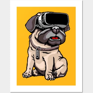 VR Pug Posters and Art